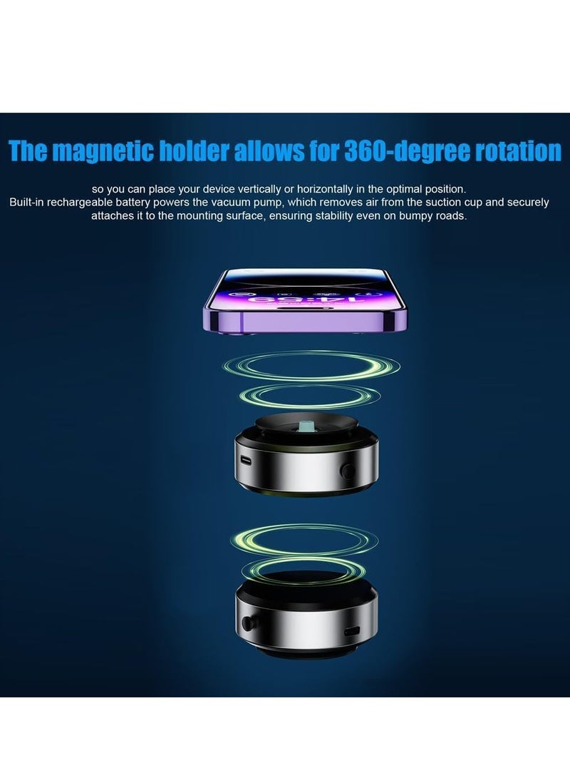 Car Suction Cup Phone Holder Vacuum Adsorption Phone Tablet Mount 360° Rotatable Universal Windshield Phone Holder - Image 3